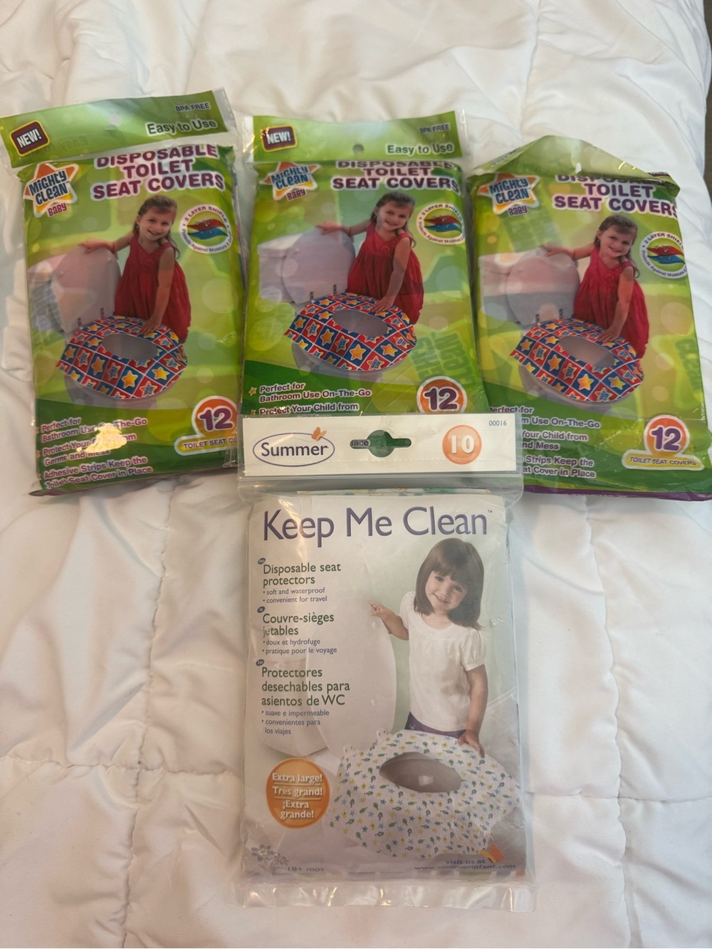 Disposable Waterproof  Toilet Seat Covers- 4 Packs